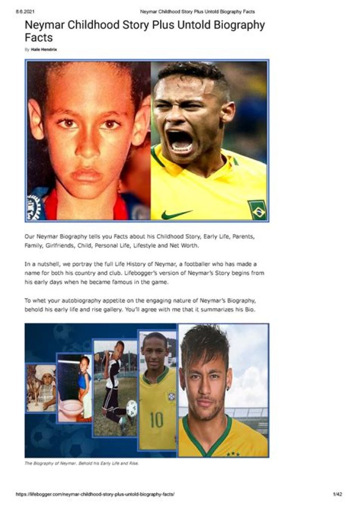 Neymar Childhood Story Plus Untold Biography Facts