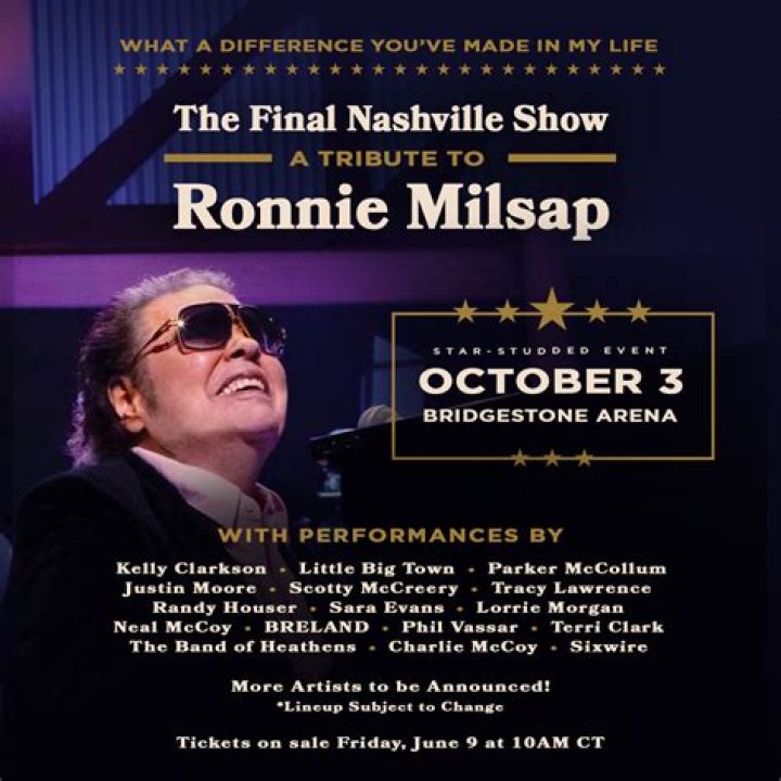 Ronnie Milsap Announces Final Nashville Show With Kelly Clarkson, Little Big Town & More