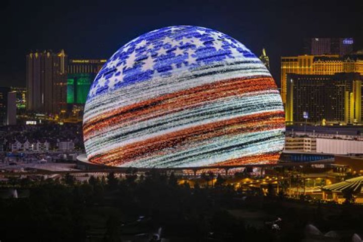 The MSG Sphere At The Venetian Resort Dazzles With Fourth of July Display